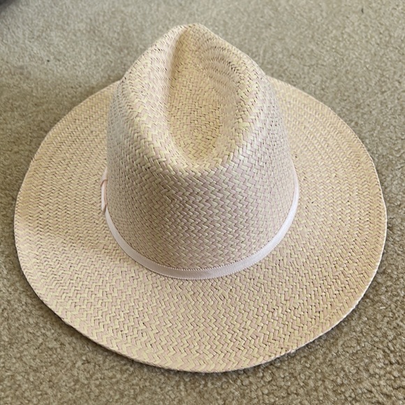 LOFT Blush/Cream Straw Cowgirl Hat sz M/L - Picture 5 of 7